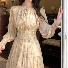 画像をギャラリービューアに読み込む, 花柄ウエストゴムデートワンピース