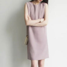 画像をギャラリービューアに読み込む, Hラインノースリーブカジュアルワンピース