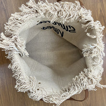 画像をギャラリービューアに読み込む, アルファペットプリントタッセルキャンバスバッグハンドバッグ大容量