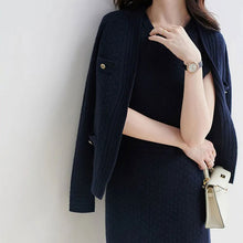 画像をギャラリービューアに読み込む, 気質アップニット2点セットノースリーブニットワンピース&ニットカーディガンセットアップ