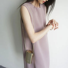 画像をギャラリービューアに読み込む, Hラインノースリーブカジュアルワンピース