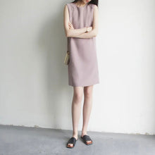 画像をギャラリービューアに読み込む, Hラインノースリーブカジュアルワンピース