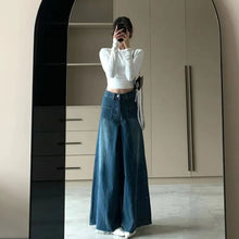 画像をギャラリービューアに読み込む, 大振り子デニムパンツジーンパンツガウチョボトムス