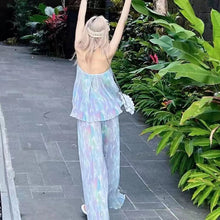 画像をギャラリービューアに読み込む, ストライプ配色切替キャミソール&カジュアルパンツセットアップ