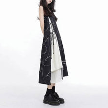 画像をギャラリービューアに読み込む, カジュアルキャミワンピース重ね風カジュアルワンピースストライプ柄調節可能