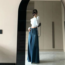 画像をギャラリービューアに読み込む, 大振り子デニムパンツジーンパンツガウチョボトムス