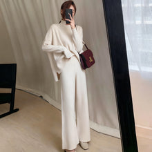 画像をギャラリービューアに読み込む, ニット3点セットベスト&カジュアルセーター&ガウチョパンツ着回し優雅セットアップ