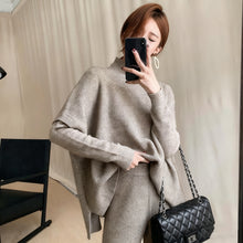 画像をギャラリービューアに読み込む, ニット3点セットベスト&カジュアルセーター&ガウチョパンツ着回し優雅セットアップ