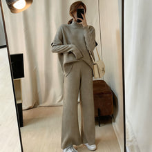 画像をギャラリービューアに読み込む, ニット3点セットベスト&カジュアルセーター&ガウチョパンツ着回し優雅セットアップ