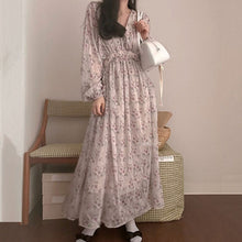 画像をギャラリービューアに読み込む, 3カラー選択花柄マキシワンピースデートワンピース