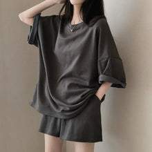 画像をギャラリービューアに読み込む, シンプルコーデTシャツ&ショートパンツセットアップ