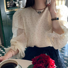 画像をギャラリービューアに読み込む, 2wayリボントッド柄ブラウスデートコーデトップス