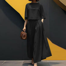 画像をギャラリービューアに読み込む, 無地シンプルコーデブラウス&カジュアルパンツセットアップ
