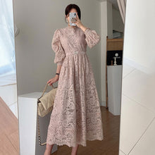 画像をギャラリービューアに読み込む, レース花柄デートワンピース
