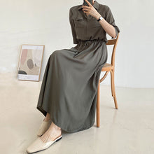 画像をギャラリービューアに読み込む, ウエスト絞り半袖デートワンピースフォーマルコーデ