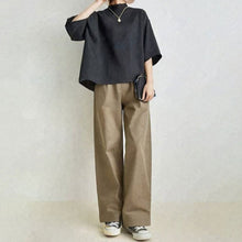 画像をギャラリービューアに読み込む, リゾート黒トップス&カジュアルパンツセットアップ