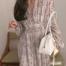 画像をギャラリービューアに読み込む, 3カラー選択花柄マキシワンピースデートワンピース