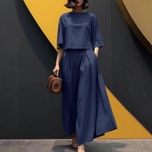 画像をギャラリービューアに読み込む, 無地シンプルコーデブラウス&カジュアルパンツセットアップ