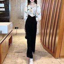 画像をギャラリービューアに読み込む, 花柄シャツブラウストップス&オーバーオールセットアップ着回しコーデ