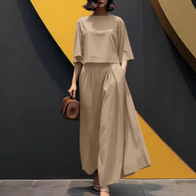 画像をギャラリービューアに読み込む, 無地シンプルコーデブラウス&カジュアルパンツセットアップ