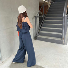 画像をギャラリービューアに読み込む, フレア裾キャミソールトップス&ハイウエストガウチョパンツセットアップ