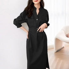 画像をギャラリービューアに読み込む, 無地フランススタイルワンピースフォーマルコーデデートワンピース