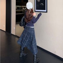 画像をギャラリービューアに読み込む, 重ね風長袖Tシャツ&チェック柄スカートセットアップ
