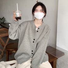 画像をギャラリービューアに読み込む, シンプルコーデしやすい無地ニットカーディガンアウタートップス