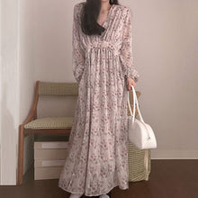 画像をギャラリービューアに読み込む, 3カラー選択花柄マキシワンピースデートワンピース