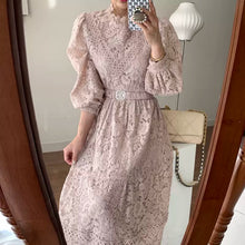 画像をギャラリービューアに読み込む, レース花柄デートワンピース