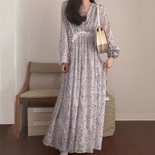 画像をギャラリービューアに読み込む, 3カラー選択花柄マキシワンピースデートワンピース