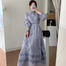 画像をギャラリービューアに読み込む, レース花柄デートワンピース