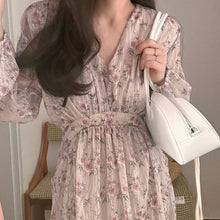 画像をギャラリービューアに読み込む, 3カラー選択花柄マキシワンピースデートワンピース