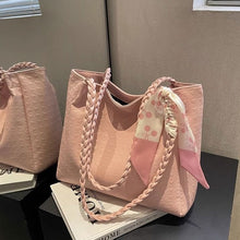 画像をギャラリービューアに読み込む, 大容量バッグ通勤日常コーデハンドバッグ(スカーフ付き)