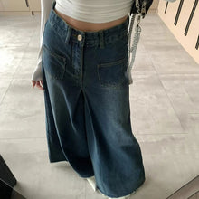 画像をギャラリービューアに読み込む, 大振り子デニムパンツジーンパンツガウチョボトムス
