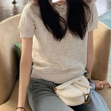 画像をギャラリービューアに読み込む, シンプルコーデニット半袖トップス3カラー選択