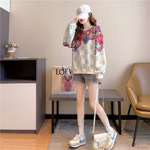 画像をギャラリービューアに読み込む, 花柄チェック柄スウェットトップス