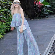 画像をギャラリービューアに読み込む, ストライプ配色切替キャミソール&カジュアルパンツセットアップ