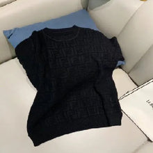 画像をギャラリービューアに読み込む, シンプルコーデニット半袖トップス3カラー選択