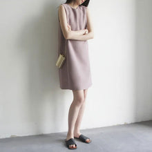 画像をギャラリービューアに読み込む, Hラインノースリーブカジュアルワンピース