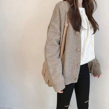 画像をギャラリービューアに読み込む, ニット無地カーディガンリゾートアウターシンプルコーデ