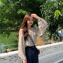 画像をギャラリービューアに読み込む, 花柄小柄シースルーシャツ・ブラウス