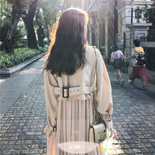 画像をギャラリービューアに読み込む, プリーツ切り替えトレンチコート無地2カラー選択アウター