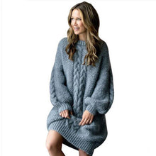 画像をギャラリービューアに読み込む, 韓国ファッション 着痩せレディースファッションゆとり ニットワンピース