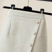 画像をギャラリービューアに読み込む, ボタン付きデザイン2カラー選択通勤OLデートスカート