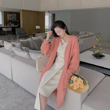 画像をギャラリービューアに読み込む, INSファッションエレガント女性Vネック気質デザインスタイル長袖ロングニットワンピース