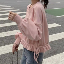 画像をギャラリービューアに読み込む, INS流行大人可愛いファッション無地長袖合わせやすいゆったりパーカートップス