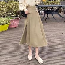 画像をギャラリービューアに読み込む, INS大流行無地コーデしやすいハイウエストロングスカートプリーツスカート