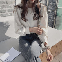 画像をギャラリービューアに読み込む, 無地シンプルシフォンシャツトップス