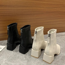 画像をギャラリービューアに読み込む, PUレザーショートブーツジョッキーブーツハイヒールシューズ